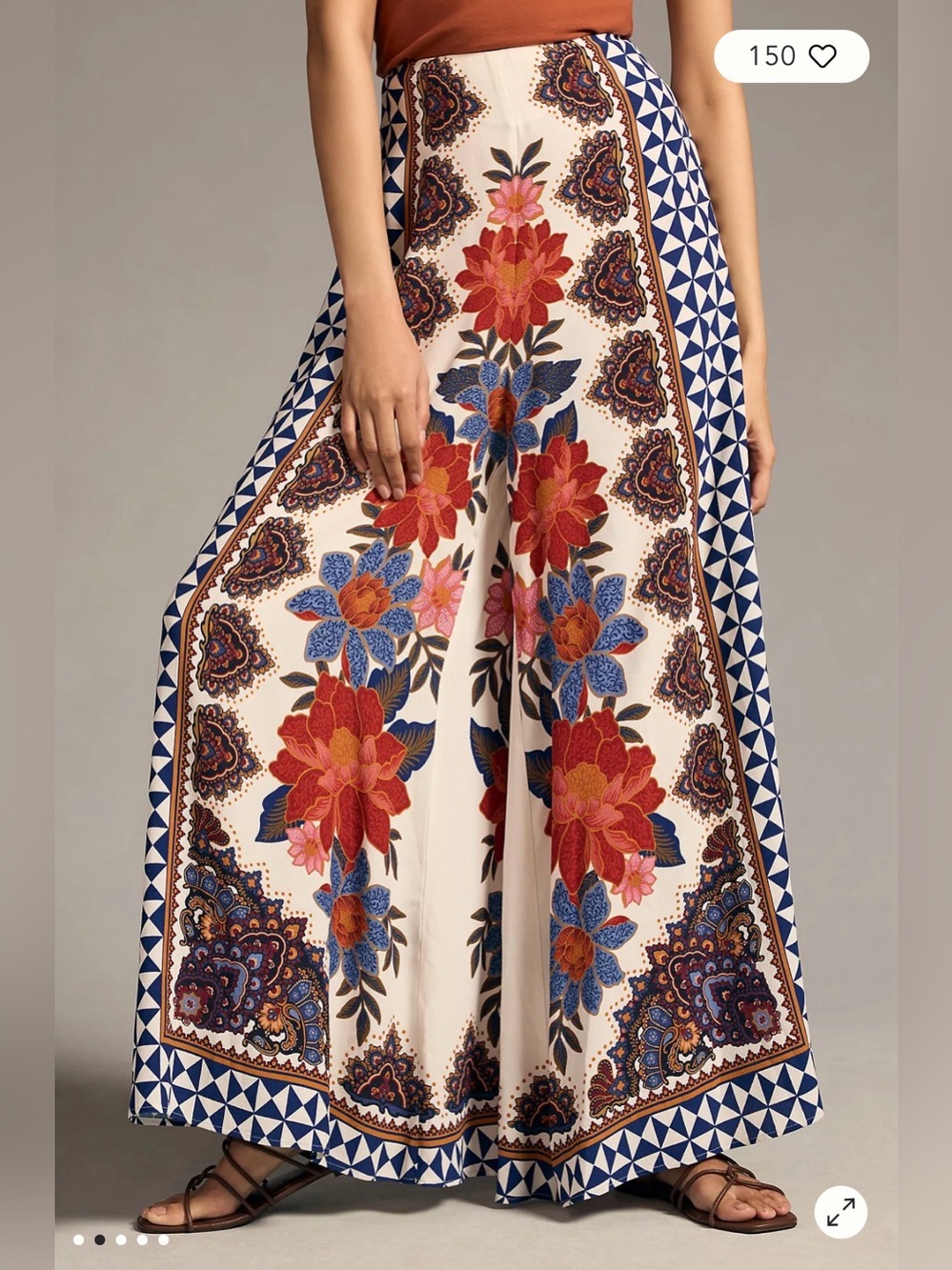 Farm Rio x Anthropologie Printed Wide-Leg Pants | Size XS